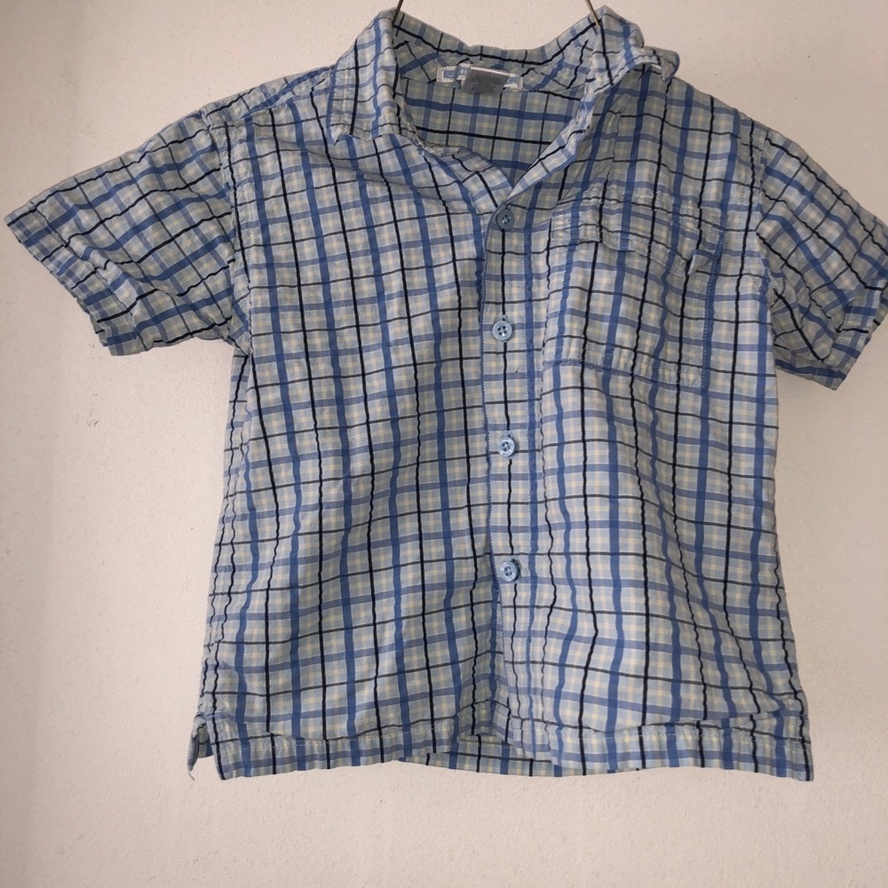 Little Boy Short Sleeve Button Up